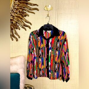 Vintage Y2K  Womens Long Sleeve Blouse Jordana Collection Sz M B63